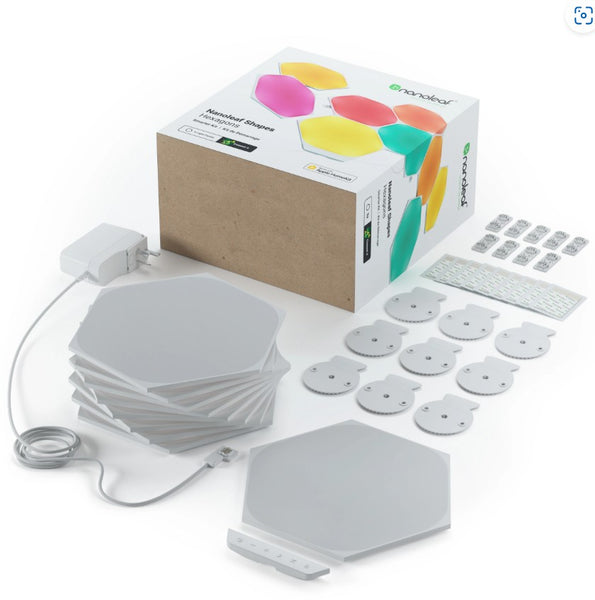 Nanoleaf Shapes Hexagons Interactive Light Kit 9 Pieces | Smart ...
