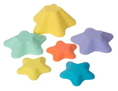 Set of six pastel starfish balance stepping stones for gross motor and coordination activities