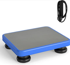 Blue Bouncing Board Mini Trampoline with textured exercise surface and elastic resistance ropes for indoor movement and exercise