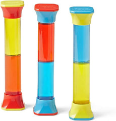 Three calming gel tubes in colours yellow/orange, red/blue, and blue/yellow
