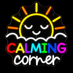 calming corner sun design neon lightt
