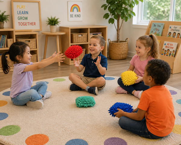 Tactile Shaggy Bean Bags - nice to touch for self-regulation