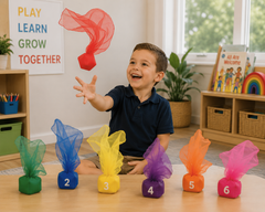 Throwing ball and Scarf Set of 6 - hand & eye coordination