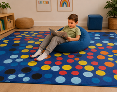 Mosaic Sky Classroom Rug 3m x 2m – Soft Calm Reading & Reflection Rug for Schools