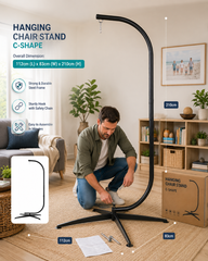 C Shape Hanging Chair Stand for Hanging Chairs, Pods & Nests