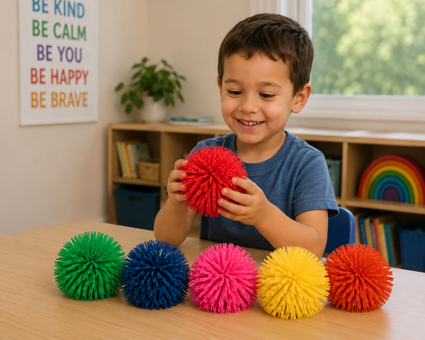 Pom Pom Ball Set - great for hand-eye coordination