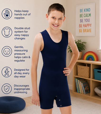 Calmcare Adaptive Calming Bodysuit - Sleeveless - Boys