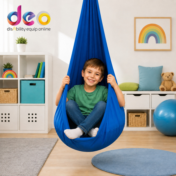 Kids Hanging Nest Hammock  - Sensory Swing for Vestibular Support - Kids Hanging Pod Hammock