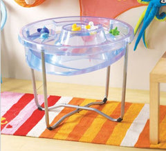 Circular Stand and Water Tray filled with water and floating toys