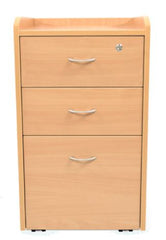 Bedside locker with raised edges on top at back and sides