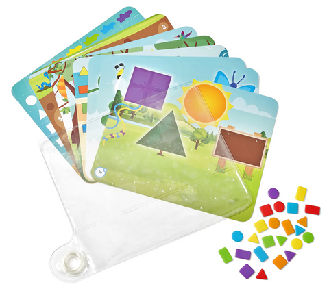 Colours & Shapes Sensory Pad set of 8 filled with liquid for fine motor and sensory learning
