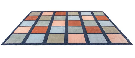 Colours of Australia square classroom rug with earthy tones and structured pattern