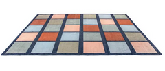 Colours of Australia square classroom rug with earthy tones and structured pattern