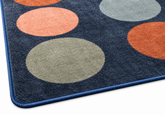 Colours of Australia circles on a floor rug 