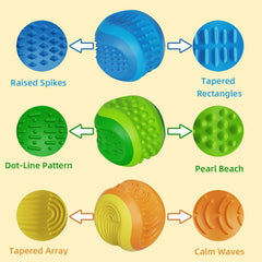 Connectable Tactile Fidget Balls Set showing different textures