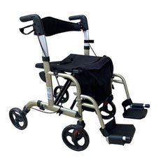 Duo Transporter Rollator expanded into wheelchair