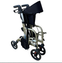 Duo Transporter Rollator folded for storage