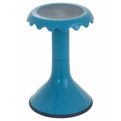 Blue coloured Ergerite Flexi Stool ergonomic active seating stool with rounded non-slip base for improved posture, focus, balance and flexible classroom or therapy environments