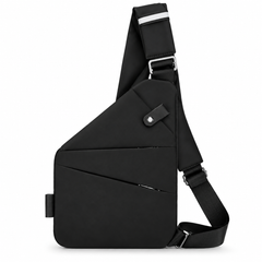 Black Crossbody Bag Anti theft left shoulder strap