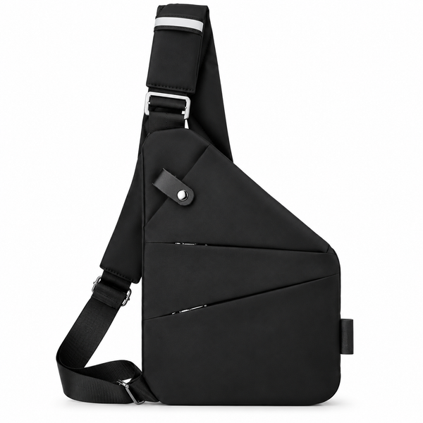 Black Crossbody Bag Anti theft right shoulder strap