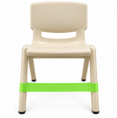 Fidget Chair Band attached between the front legs of a classroom chair