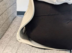 Foldable Posture Support Floor Chair positioned on office chair in use