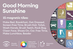 List of the 15 Good Morning Sunshine magnetic tiles