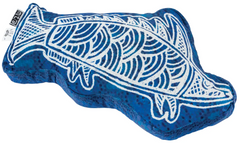 Gumbula First Nations Marine Animal Cushion with barramundi print featuring authentic Indigenous artwork by Uncle John Smith Gumbula