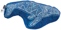 Gumbula First Nations Marine Animal Cushion with whale print featuring authentic Indigenous artwork by Uncle John Smith Gumbula