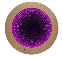 Large infinity mirror pink reflection