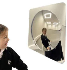 Large Bubble Convex Mirror with child looking at it