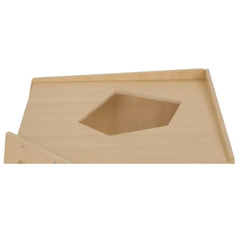 Little Summit Corner Space wooden top panel showing central opening and maple-look laminate construction