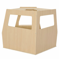 Little Summit Corner Space wooden enclosed children's activity area showing rear panels and visibility windows