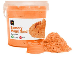 Tub of orange Magic Sand