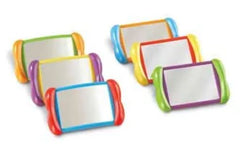 set of 6 colourful hand held Me Mirrors