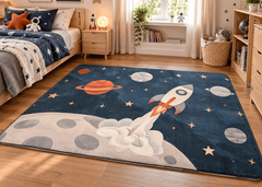 Mellow Mat® Kids Collection Space memory foam floor mat in a bedroom providing a comfortable surface for children's activities in education and therapy environments