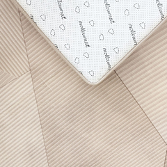 Underside of the Dusty Facet mat showing its non-slip backing and finished edging.