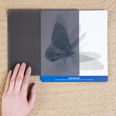 Mindful Motions Sensory Card Explore showing a moving animal silhouette created with the motion slider for visual tracking, concentration and hands-on learning