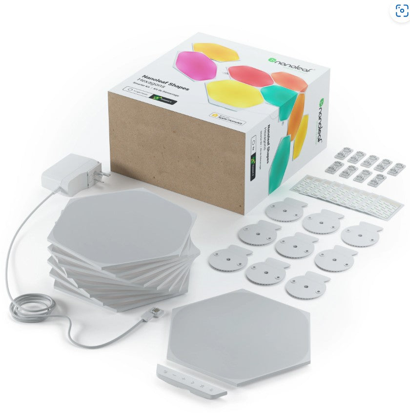 Nanoleaf Shapes Hexagons Interactive Light Kit 9 Pieces | Smart ...