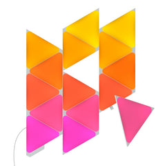 Nanoleaf interactive light set with 15 triangle panels.