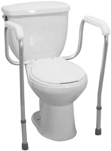 PQ109 Toilet Safety Frame attached to a toilet