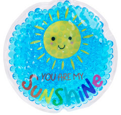 Pouchies for Ouchies cool patch in blue gel with sunshine face 