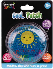 Pouchies for Ouchies Cool Patch in blue in packaging