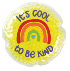 Pouchies for Ouchies Cool Patch in yellow gel with rainbow