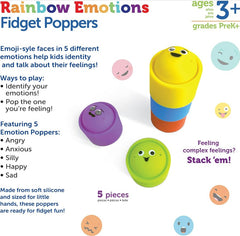Learning Resources Rainbow Emotions Fidget Poppers box and product set for emotional literacy activities