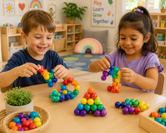 Rainbow Art Balls Fidget twist toy for focus, fine motor skills and stress relief.