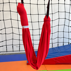 Red Lycra swing unfolded