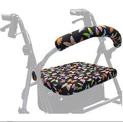 Rollator seat and bar covers with butterflies pattern