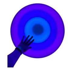 Hand held up to Round Interactive Colour Changing Tile (50 cm)   purple