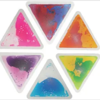 Triangle Sensory Liquid Floor Tiles - great for sensory zones! 6 pieces